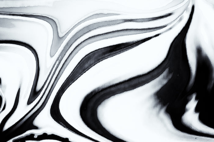 Peace and calm depicted in a monochrome abstract soap film photograph