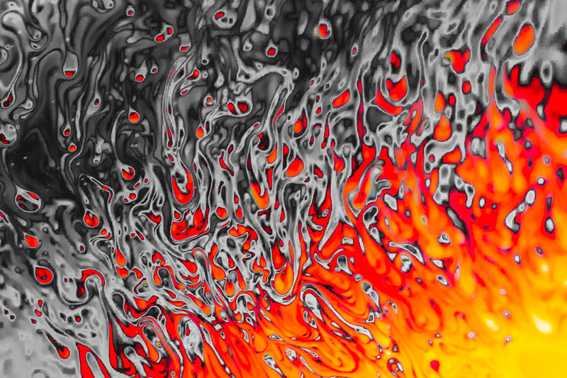 The fire in the belly captured in a brilliant abstract photograph of a soap film